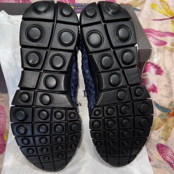 Bernie Mev Navy Woven Sandals Womens 7 Mary Jane Comfort New In Box - Picture 4 of 6